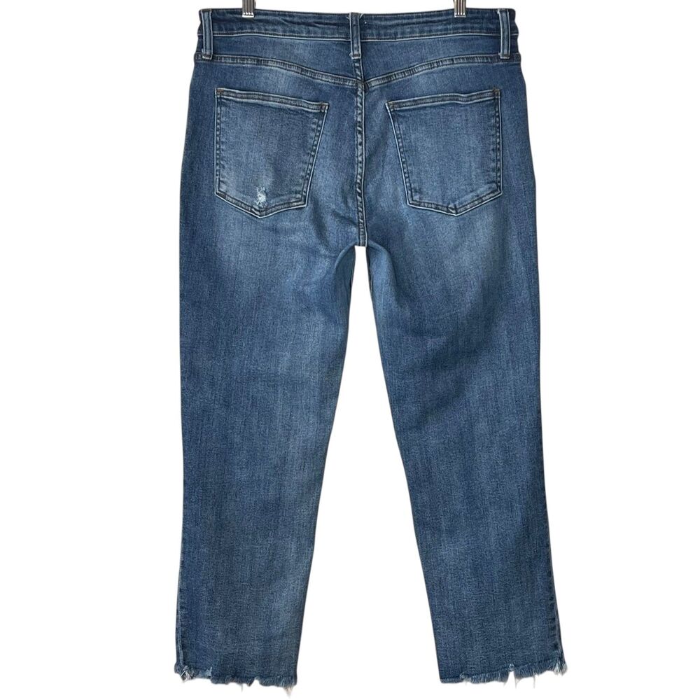 KUT from the Kloth Rachael FAB AB Mom High Rise Jeans Size 14 Raw Hem Stretch - Picture 5 of 11